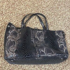 Sondra Roberts Faux Snakeskin Mini Tote Bag